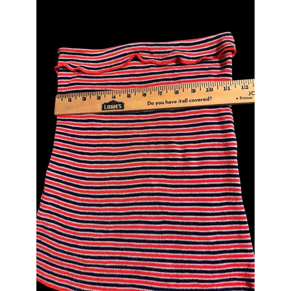 Vintage Garland Y2k Tube Top Striped Goth Grunge Sz S-M-L Girly Punk Strapless - Picture 6 of 8